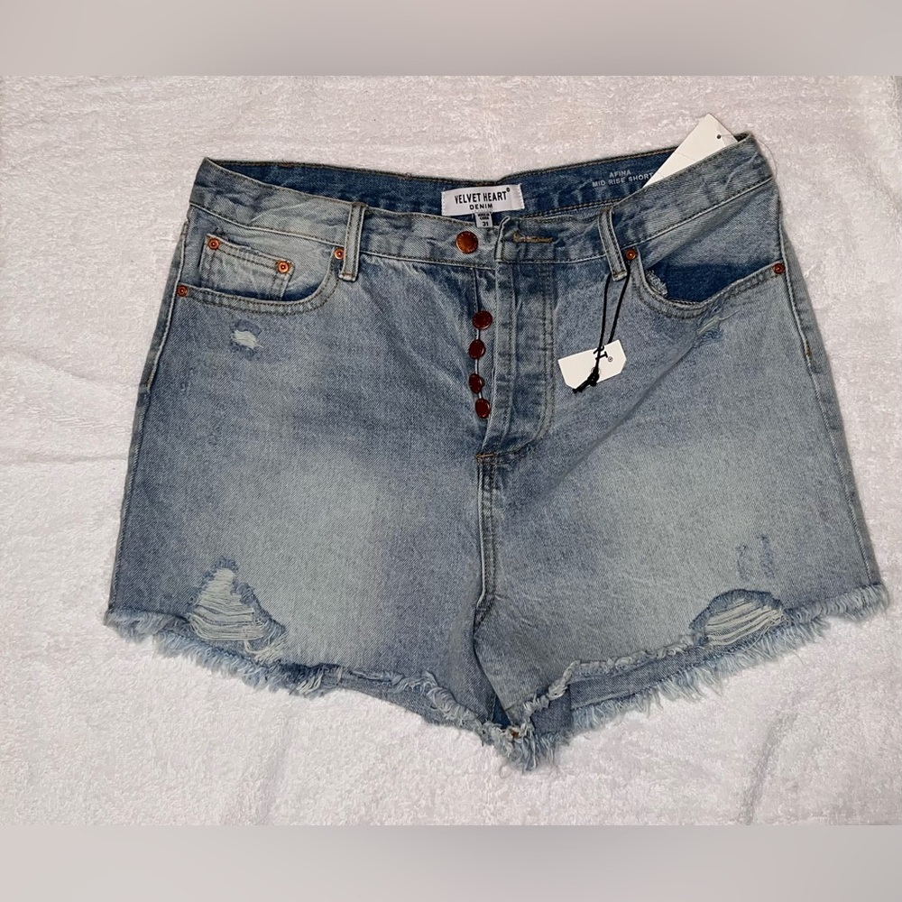Velvet Denim size 31 NWT blue Jean shorts, mid rise